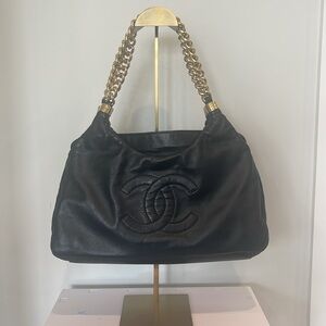 Chanel Coco Mark Chain Shoulder Bag Black